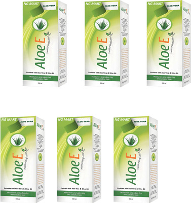 NG MART ALOE - E ALOEVERA BODY LOTION FOR MOISTURE & NOURISHING SKIN PACK OF - 100ml x 6(600 ml)