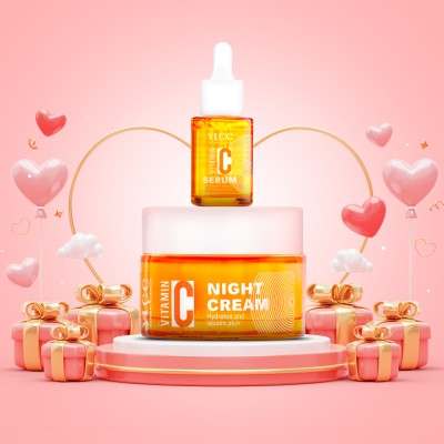 VLCC Vitamin C Night Serum (30 ml) & Vitamin C Night Cream (50 g)(80 g)