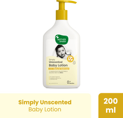 Mother Sparsh Simply Unscented Baby Lotion With Oatmeal, Fragrance Free Lotion for Babies(400 ml)
