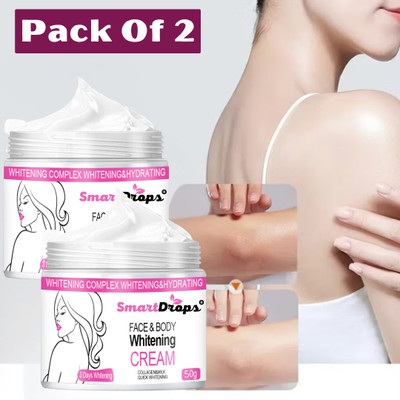 smartdrops Unisex Whitening Face Cream with Natural Actives for Clear Skin Tone(100 g)