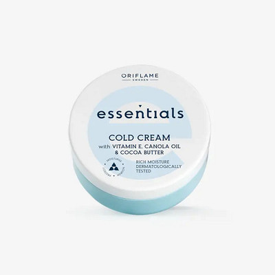 Oriflame Sweden Essentials Cold Cream with Vitamin E, Canola Oil & Cocoa Butter(75 g)