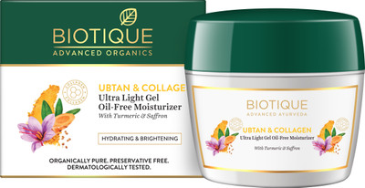 BIOTIQUE Ubtan & Collagen Ultra Light Gel Oil Free Moisturizer 200ml  (200 Ml) For Rs. 174 @ 50 %