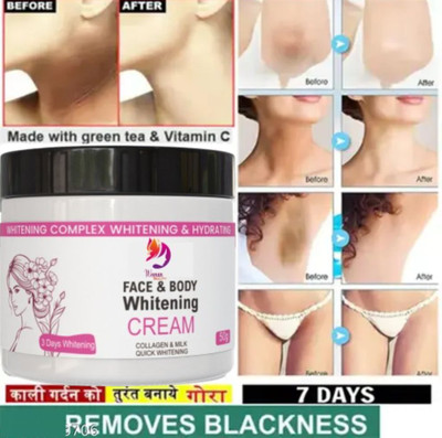 Woman Beauty Whitening Cream Face & Body Brightness Formula Ideal for Daily Skincare 50GM(50 g)