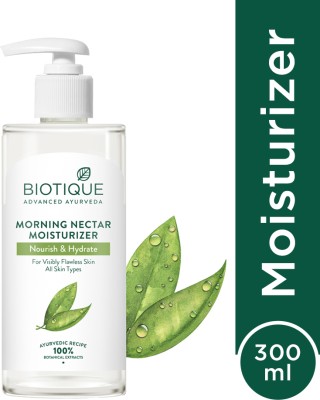 BIOTIQUE Morning Nectar Flawless Skin Moisturizer | 24H Deep Moisture | All Skin Types(300 ml)