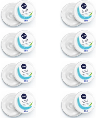 NIVEA Soft Light Moisturizing Cream - 25ml (Pack of 8)(200 ml)