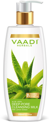vaadi Herbals ALOEVERA DEEP PORE CLEANSING MILK with Lemon extract(350 ml)