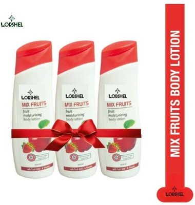 LORSHEL 3pc 100 ml each Mix Fruits Body lotion Emergency(300 ml)