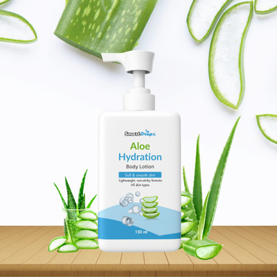 smartdrops Aloevera Feel Lotion | Fresh & Smooth Texture | Lotion For Men & Women(150 ml)