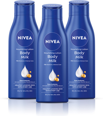 NIVEA Body Milk Combo, Lotion Moisturizer, Deep Moisture Serum, Normal Skin(600 ml)