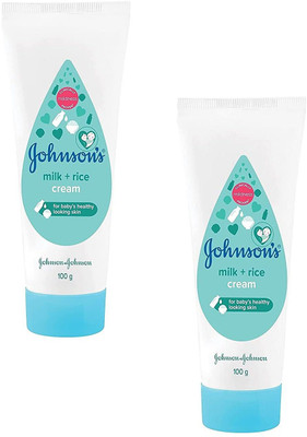 JOHNSON'S Baby Milk and Rice Cream for Summer,100g (Pack of 2)(200 ml)