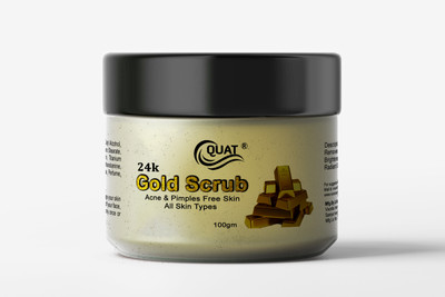 QUAT 24K Gold Radiance Face Scrub – A Luxurious Exfoliator for Glowing Skin Scrub(100 g)