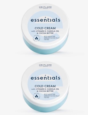 Oriflame Essential Cold Cream with Vitamin E Canola Oil and Cocoa Butter (Pack of 2)(150 ml)