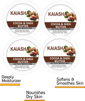 KAIASHA pack of-4 Cocoa Butter Cold Cream Body Healthy Brightening Daily Body(400 g)