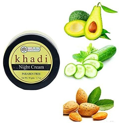 Khadi Rishikesh Night Face Cream For Reduce Anti Aging, Fine Lines & Wrinkle,2 x 50 gm(100 g)