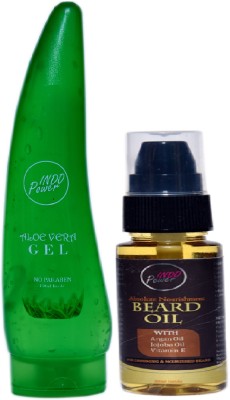 INDOPOWER ZhH 273-ALOE VERA GEL 150ml. + ABSOLUTE NOURISHMENT BEARD OIL 30ml.(2 Items in the set)