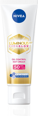 NIVEA LUMINOUS EVEN GLOW Luminous Oil Control Face Cream Women - SPF 50, Reduces Dark Spots, Moisturizer(40 ml)