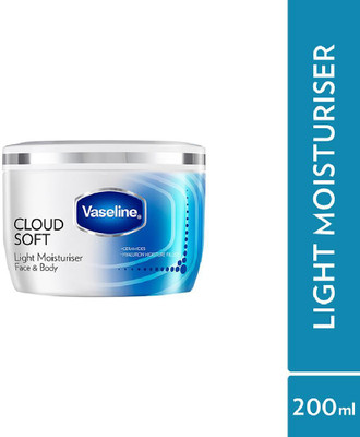 Vaseline CloudSoft LightMoisturiser,100Hours NonSticky Hydration,Ceramides&Hyaluron 200ML(200 ml)