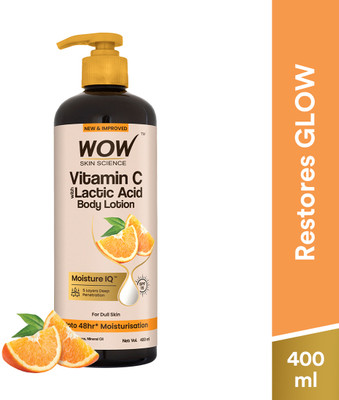 WOW SKIN SCIENCE Vitamin C With Lactic Acid Body Lotion(400 ml)