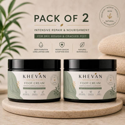 Khevan Crack Heels Repair Cream | Removes Dry, Rough Skin | Deep Hydration Foot Care(100 g)