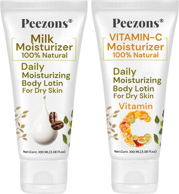 Peezons Milk With Vitamin Body Lotion for Smooth And Healthy Skin(200 ml)