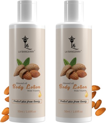 La'bangerry Almond Moisturizer Fairness Body lotion ,UV Protect Hydration for all skin type(100 ml)