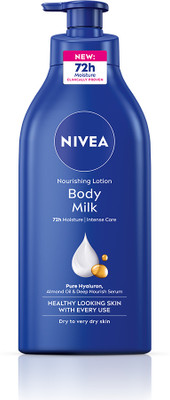 NIVEA Body Milk, Lotion Moisturizer, with Deep Moisture Serum, Hyaluron & Almond Oil(625 ml)