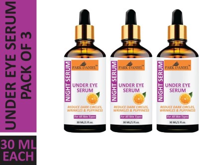 PARK DANIEL Under Eye Serum Enriched with Vitamin C, B3 & E with Anti Wrinkle Benefits Combo pack of 3 Bottles of 30 ml(90 ml)(90 ml)