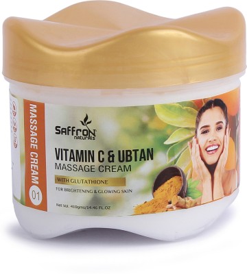 Saffron Naturals Vitamin C & Ubtan Face & Body Cream With Glutathione(410 g)