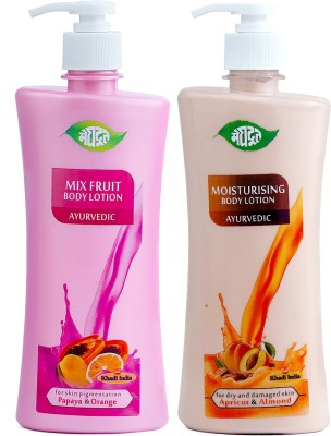 MEGHDOOT Ayurvedic Combo of Mix fruit and Moisturizing Body Lotion(Pack of 2)(1000 ml)