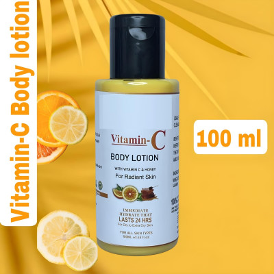 Glamezone Vitamin C Moisturizing Body Lotion for Deep Nourishing & Visibly Glowing Skin(100 ml)