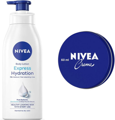 NIVEA EXPRESS HYDRATION BODY LOTION 400 ML & CREME 60 ML(460 ml)