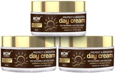 WOW SKIN SCIENCE Protect & Brighten Day Cream |Hydrates & Nourishes- Pack of 3(150 ml)