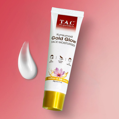 TAC - The Ayurveda Co. Kumkumadi Gold Glow Face Moisturiser for Skin Brightening All Skin Types(20 ml)