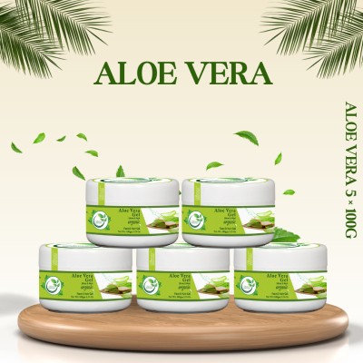 Naira's organic Essentials Aloe Vera Moisturizing Massage Gel 100gm Pack of 5(500 g)