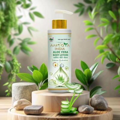 Aarogya India Soothing Aloe Vera Body Lotion – All Skin Types(200 ml)