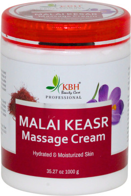 kbh Malai Kesar Cream for Hydrated and Moisturized Skin, 1Kg Mega Pack(1000 ml)