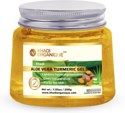 khadi ORGANIQUE Aloe Vera Turmeric Gel For Face and Skin(200 g)