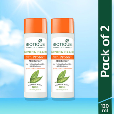 BIOTIQUE MorningNectarSunProtect30spf 120ml each-2(240 ml)