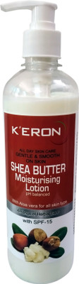 K'ERON SHEA BUTTER Moisturising Lotion Gentle&Smooth on Skin PH Balanced with SPF-15(500 ml)