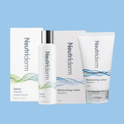 Neutriderm City Shield Combo|Vitamin E Moisturising Lotion 125ml & Detox Cleanser 120ml(245 ml)