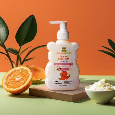 ShuShu Babies Everyday Orange & Mandarin Baby Face & Body Lotion-pack of 1(200 ml)