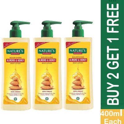 Nature's Essence Nourishing Winter Lotion NON-GREASY Almond & Honey BUY 2 GET 1 FREE 400ml Each(1200 ml)