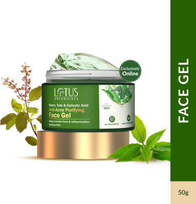 Lotus Botanicals Neem, Tulsi & Salicylic Acid Anti-Acne Purifying Face Gel|Prevent Acne & Pimples(50 ml)