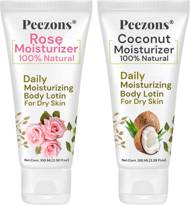 Peezons Rose With Coconut Body Lotion for Smooth And Healthy Skin(200 ml)