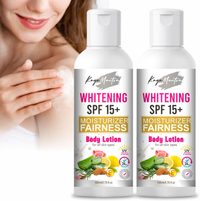 KayaMantra Whitening SPF 15+ Fairness Body Lotion for Men & Women(200 ml)