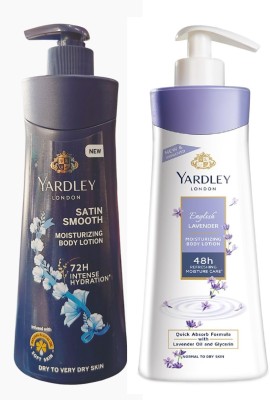 Yardley London SATIN SMOOTH & ENGLISH LAVENDER BODY LOTION,(800 ml)