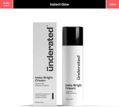 UNDERATED Insta Bright Skin Brightening Cream PoweredWith Berries & Shea butters(30 ml)