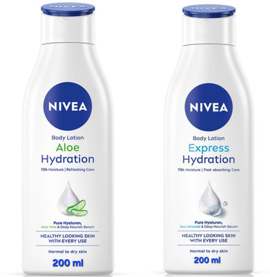 NIVEA ALOE HYDRATION BODY LOTION 200 ML & EXPRESS HYDRATION BODY LOTION 200 ML(400 ml)