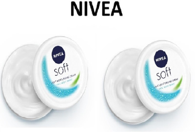 NIVEA soft moisturizer 50ml pack of 2 D(100 ml)