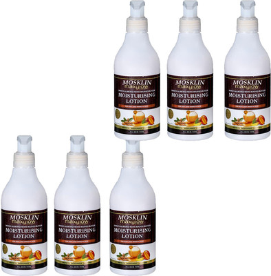 MOSKLIN MAX GLOW HONEY & ALMONDS MOISTURIZING LOTION FOR SMOOTH SKIN PACK OF - 275ml x 6(1650 ml)
